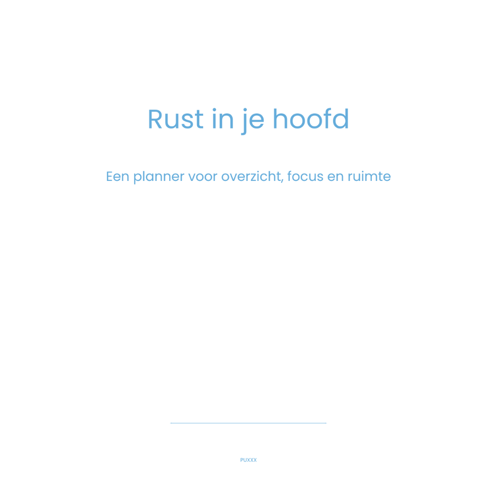 Rust in je hoofd - digitale planner